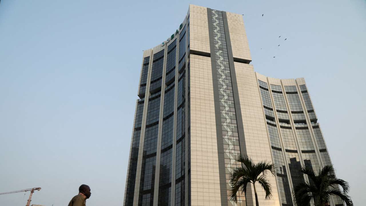 FILE PHOTO: The headquarters of the African Development Bank (AfDB) are pictured in Abidjan, Ivory Coast, January 30, 2020.REUTERS/Luc Gnago/File Photo
