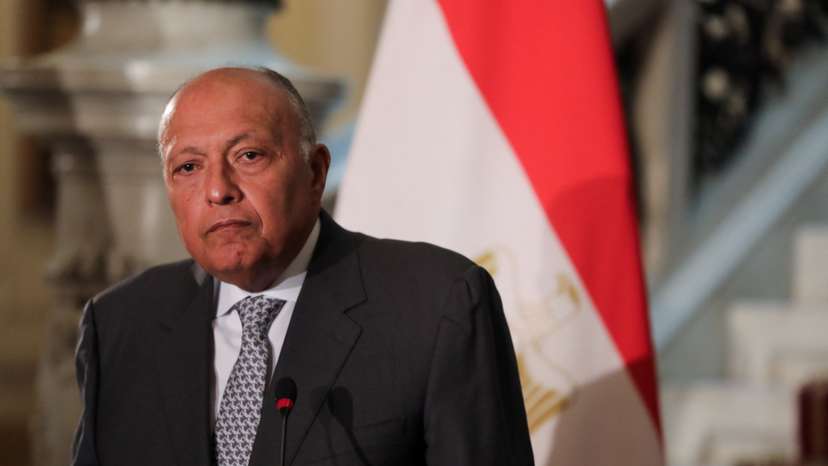 Egyptian, French and Jordanian Foreign Ministers hold a joint press conference in Cairo