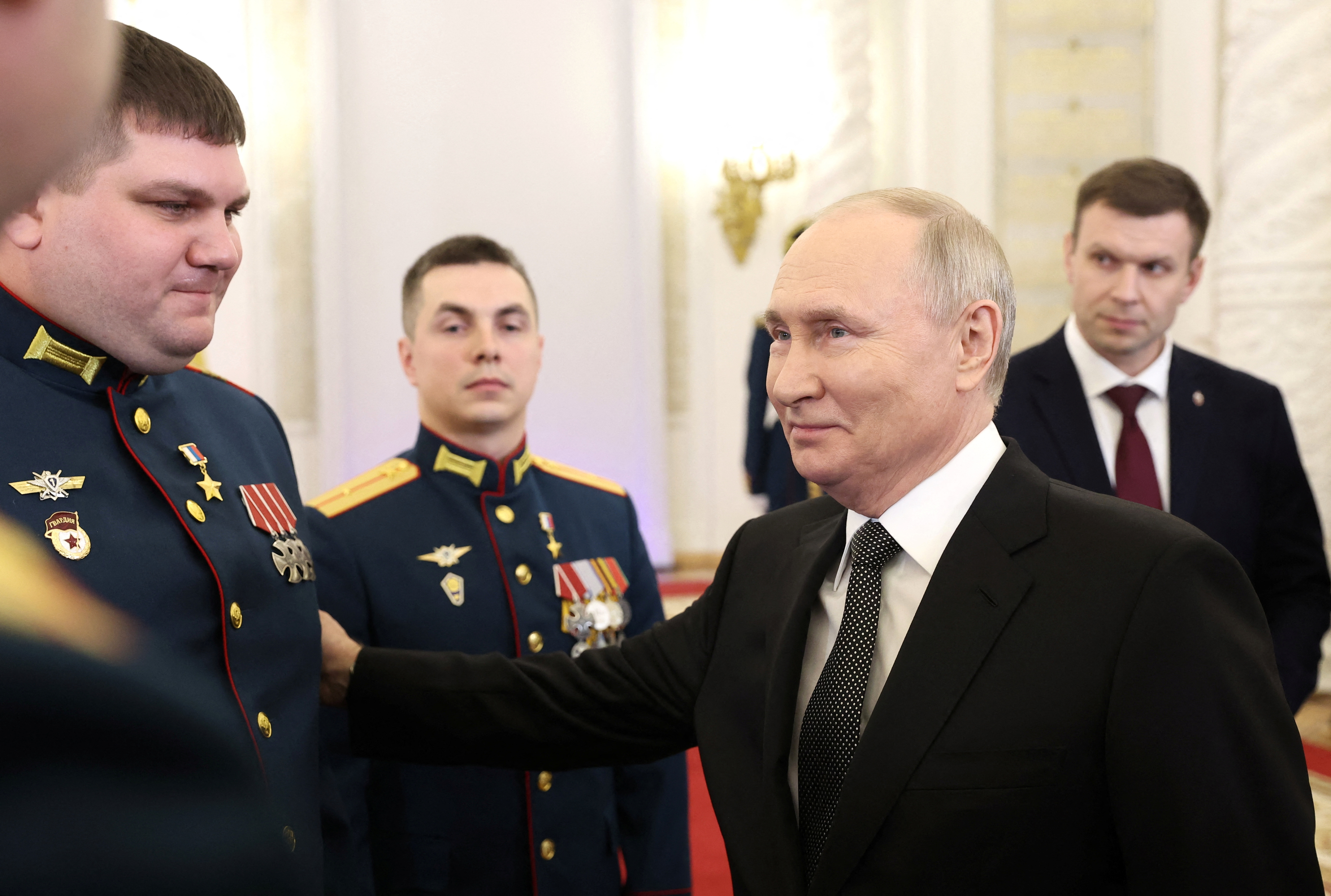 Russia's President Putin attends an awarding ceremony in Moscow