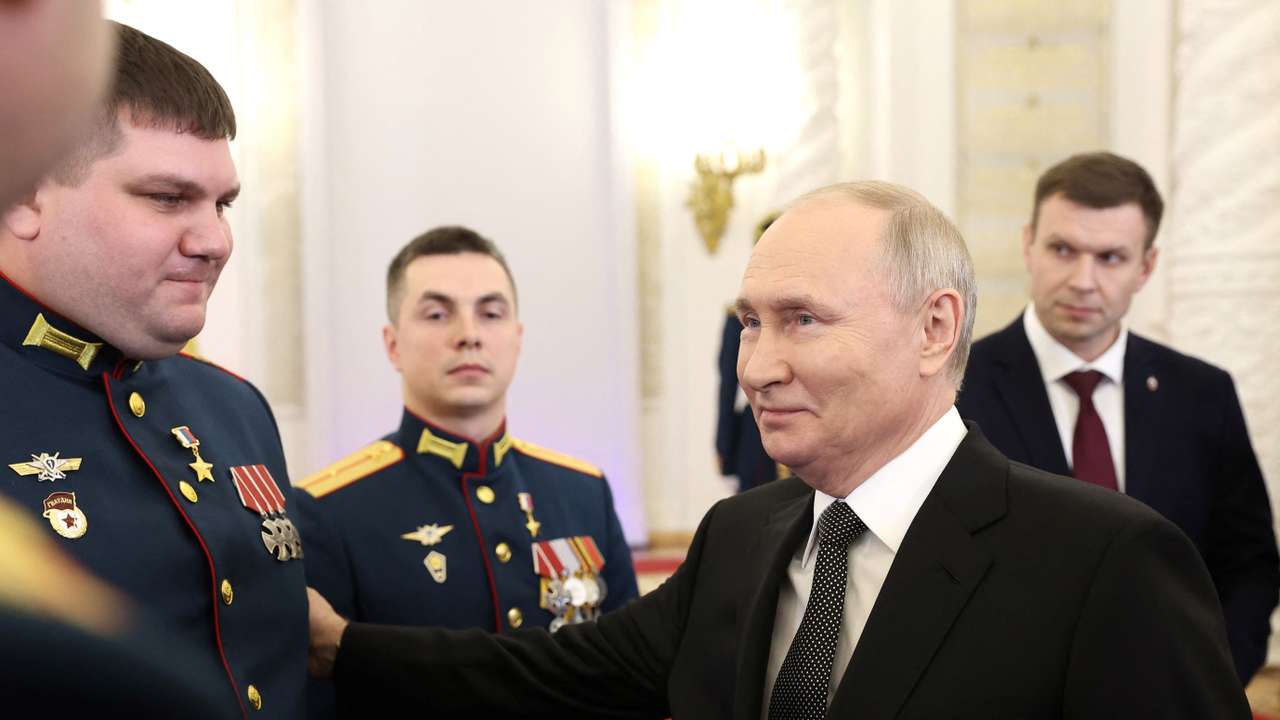 Russia's President Putin attends an awarding ceremony in Moscow