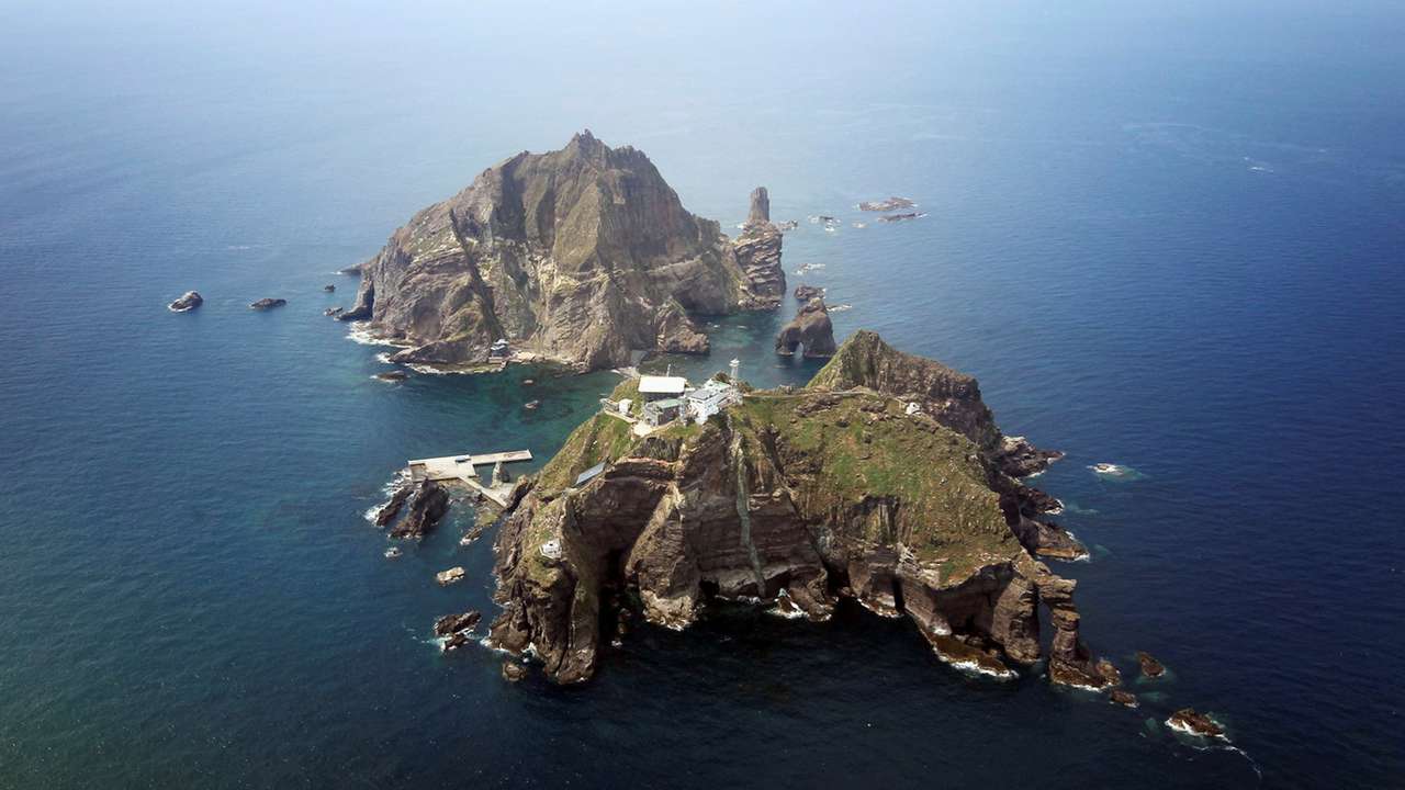 FILE PHOTO: A set of remote islands called Dokdo in Korean and Takeshima in Japanese