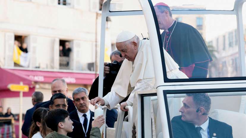 Pope Francis visits Corsica