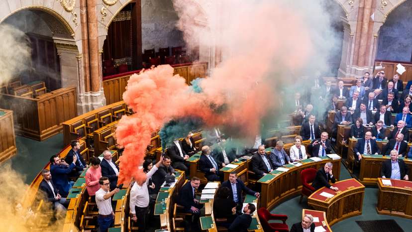 Hungarian parliament votes on bill to ban Pride march