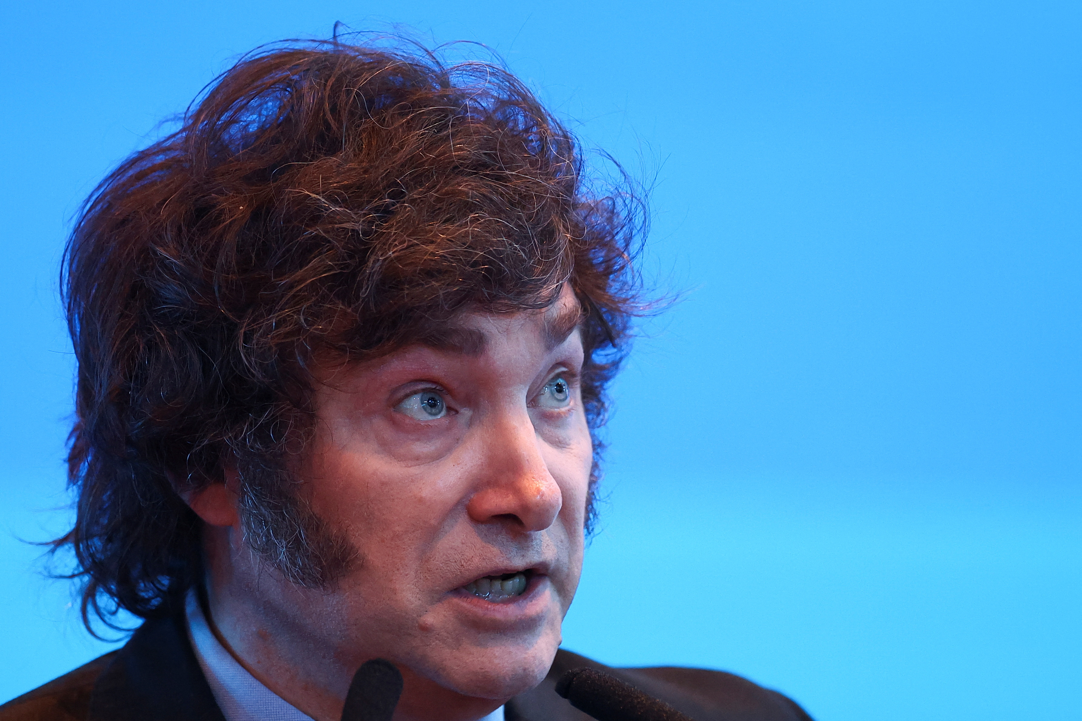 Argentina's President Javier Milei attends a business event in Buenos Aires