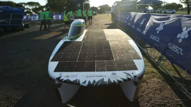 Os veículos do Sasol Solar Challenge têm formatos pouco convencionais.