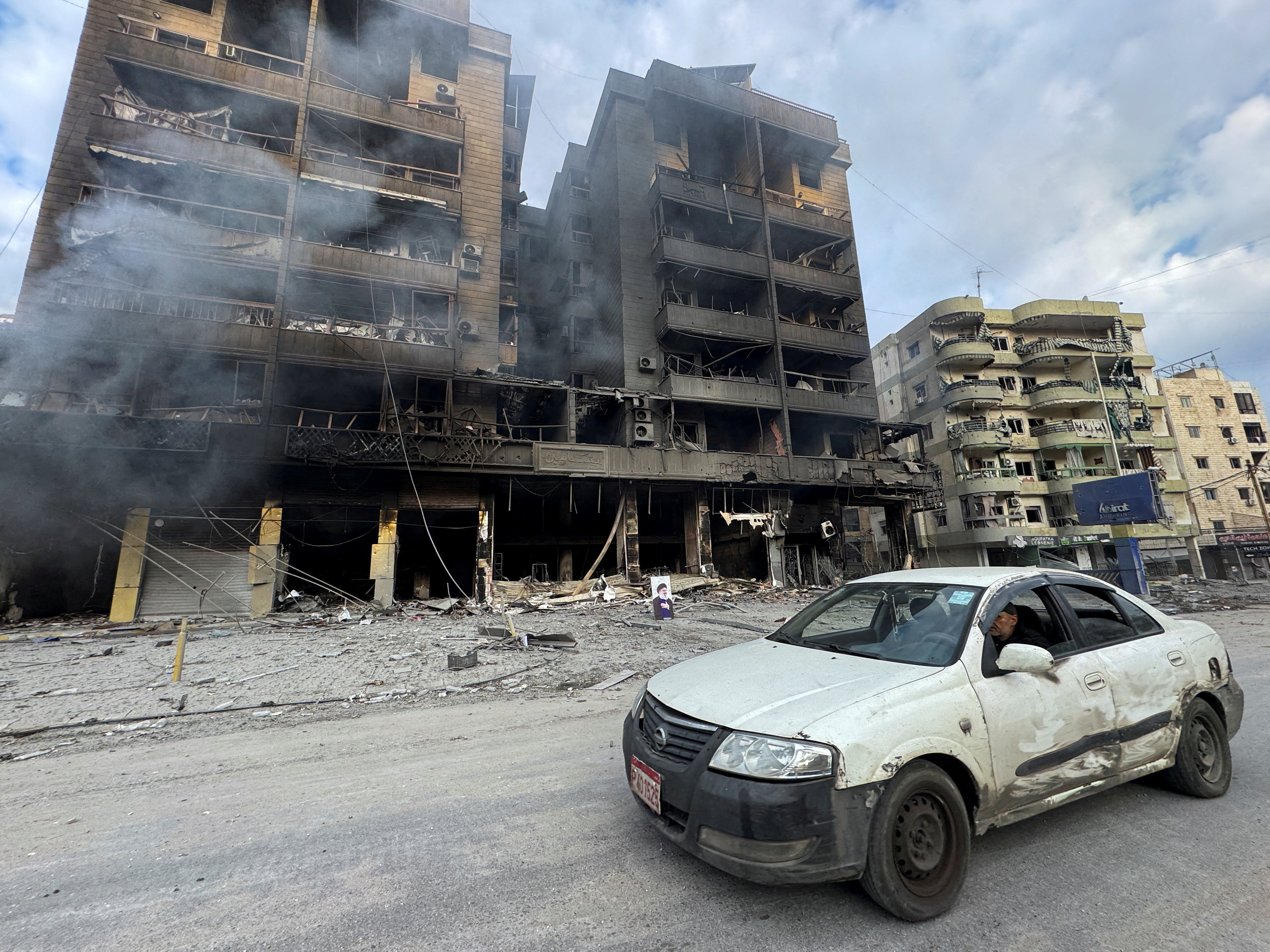 Aftermath of an Israeli strike on Beirut's southern suburbs