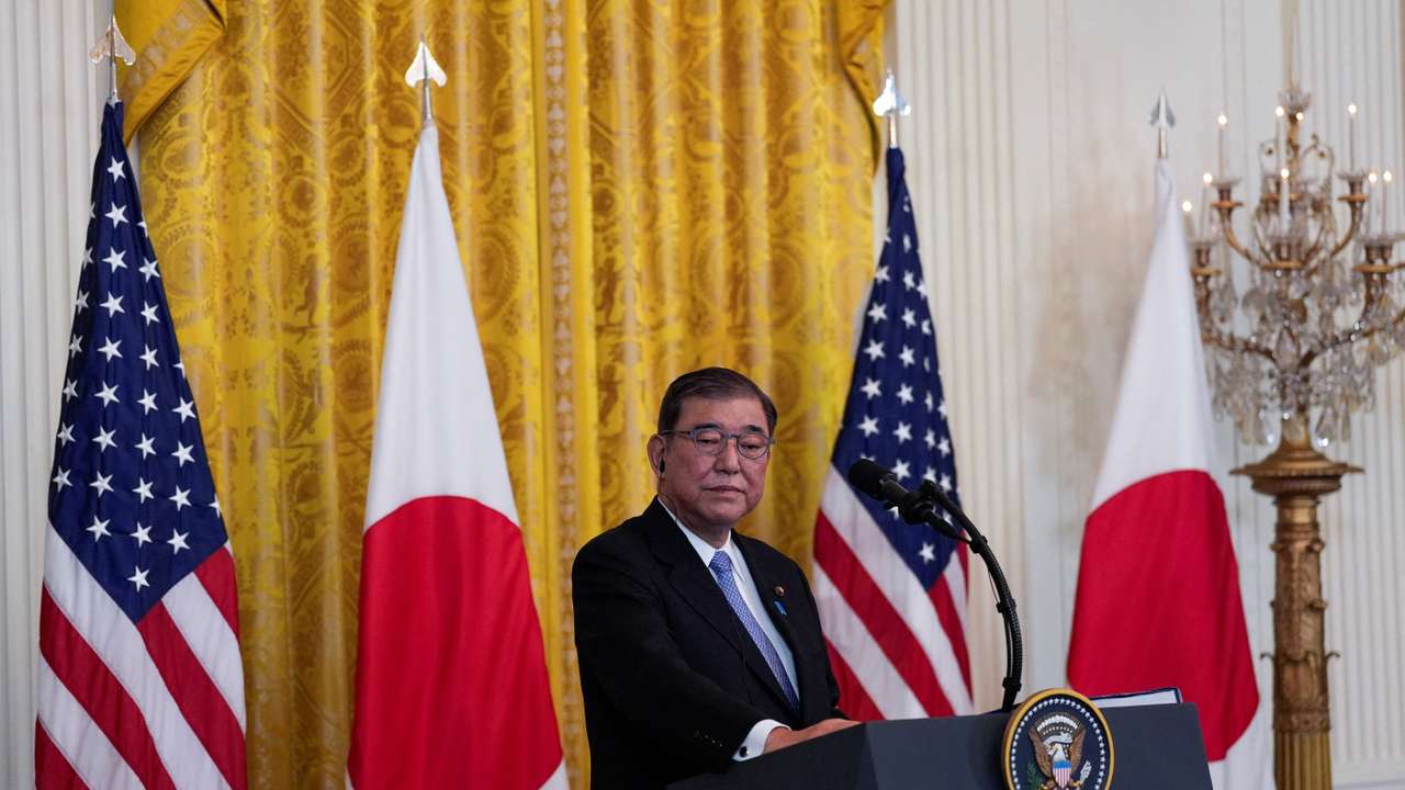 U.S. President Donald Trump meets with Japan's Prime Minister Shigeru Ishiba at the White House