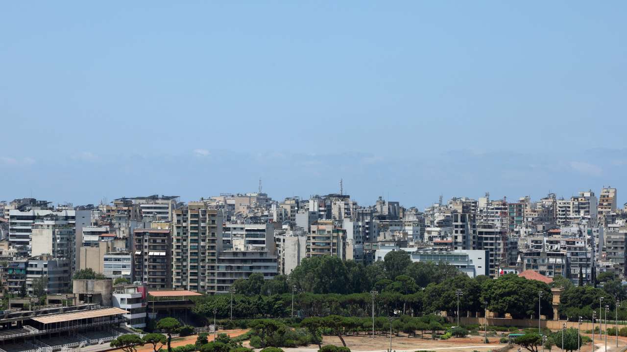 A view shows residential buildings in Beirut