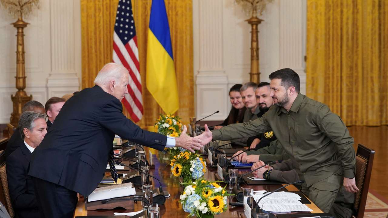 FILE PHOTO: Biden meets with Ukraine President Zelenskiy in Washington