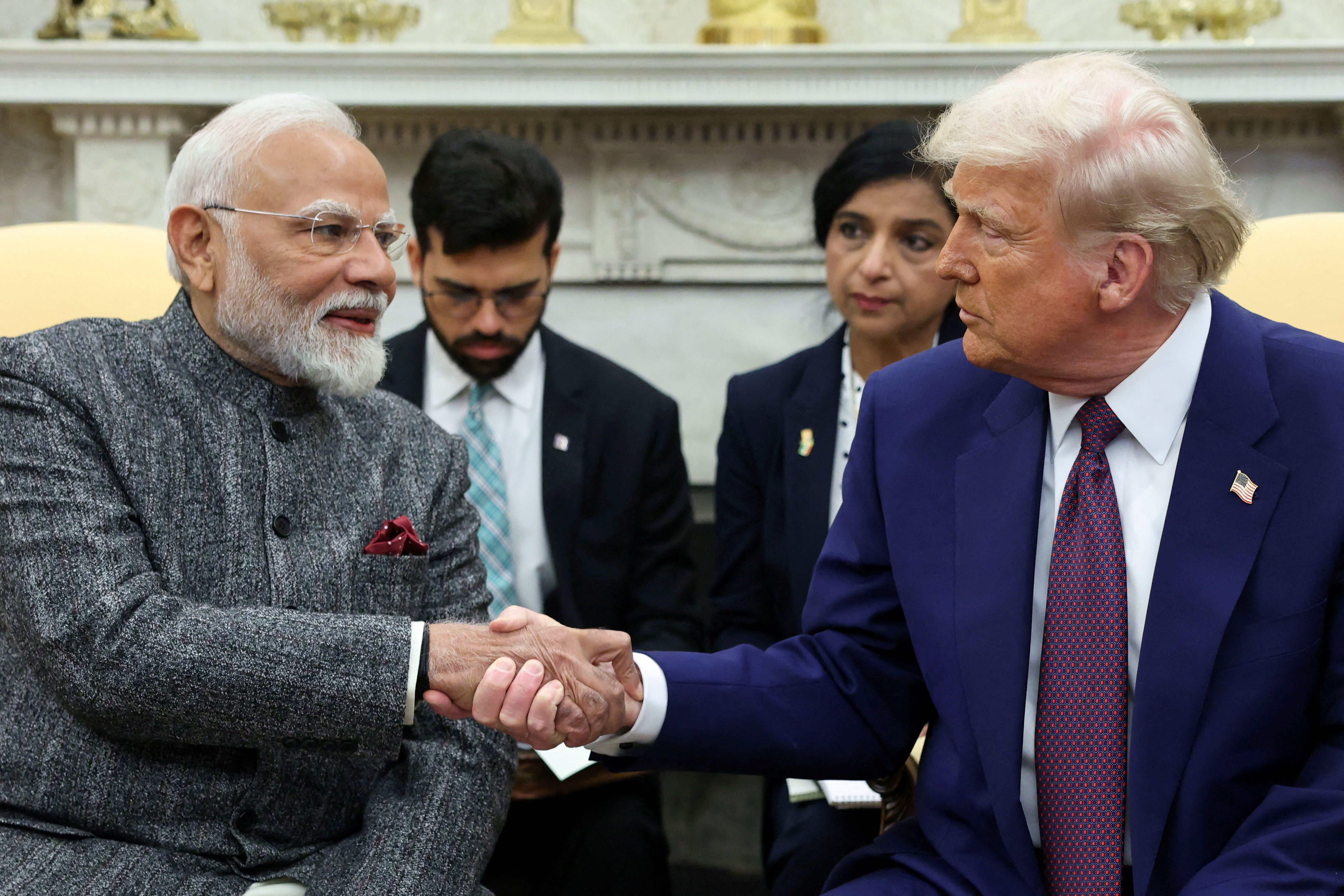 FILE PHOTO: Indian Prime Minister Narendra Modi meets with U.S. President Donald Trump at the White House