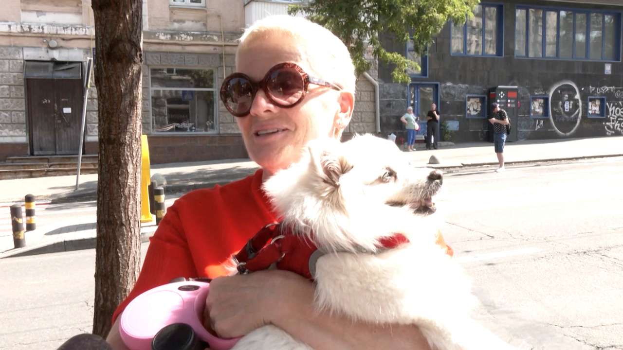 Resident speaks to Reuters following Russian air strike on Kyiv