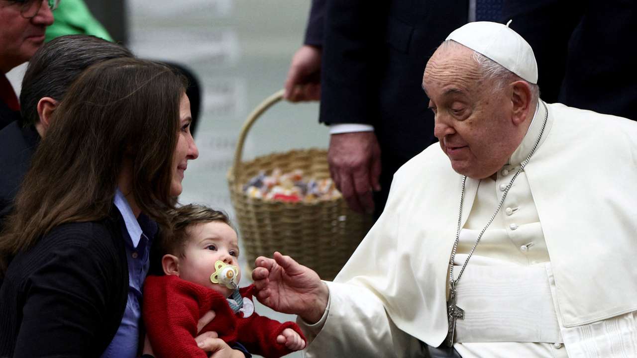 Pope Francis holds the Jubilee audience in Paul VI hall at the Vatican