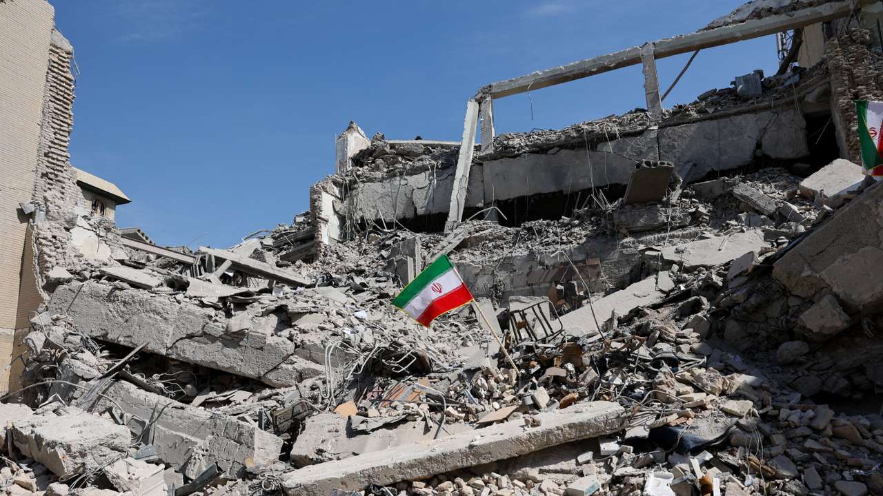 Aftermath of a strike on a police station, amid the U.S.-Israeli conflict with Iran, in Tehran