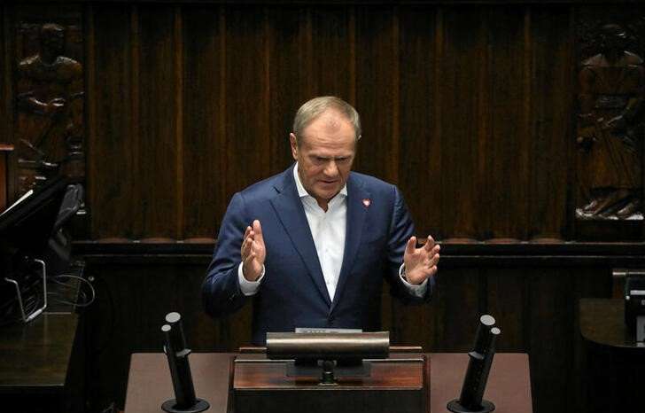 Polish President Duda addresses parliament in Warsaw