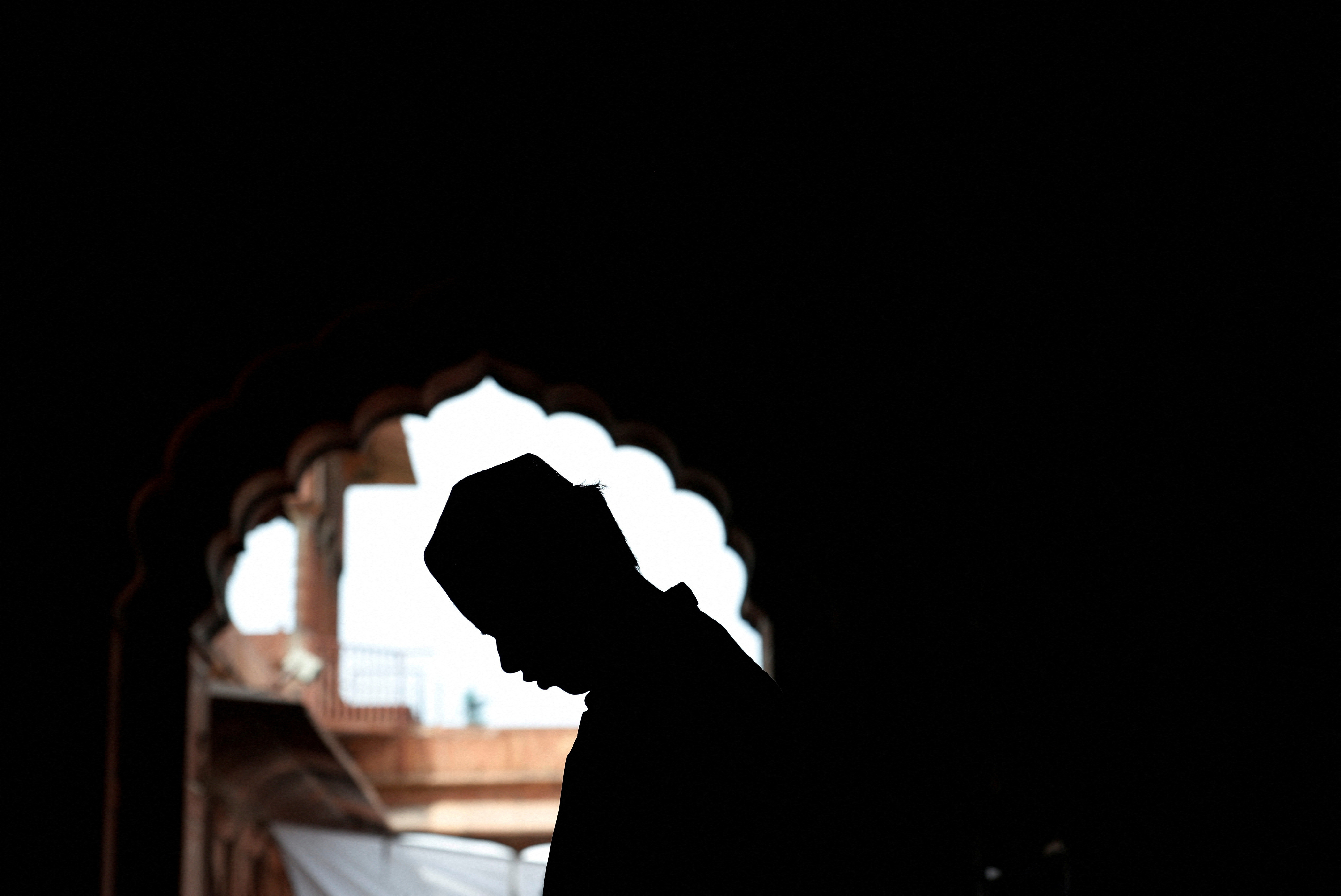 Muslims offer last Friday prayers at Jama Masjid in Delhi