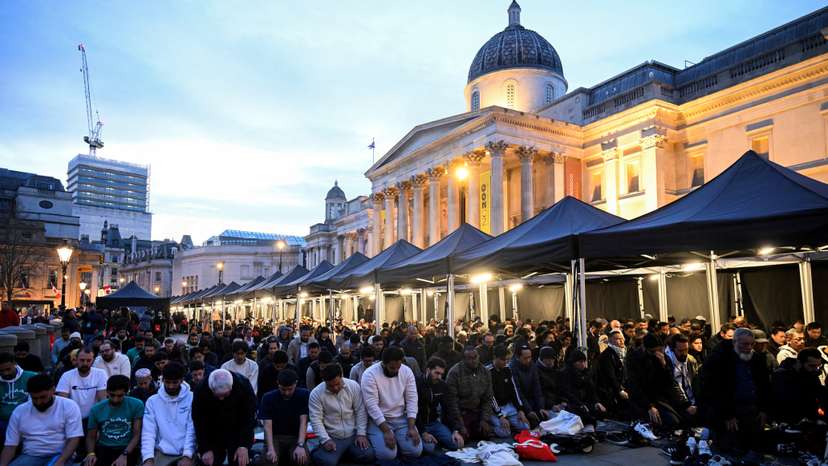 FILE PHOTO: Open Iftar 2025 organised by the Ramadan Tent Project at Trafalgar Square in London