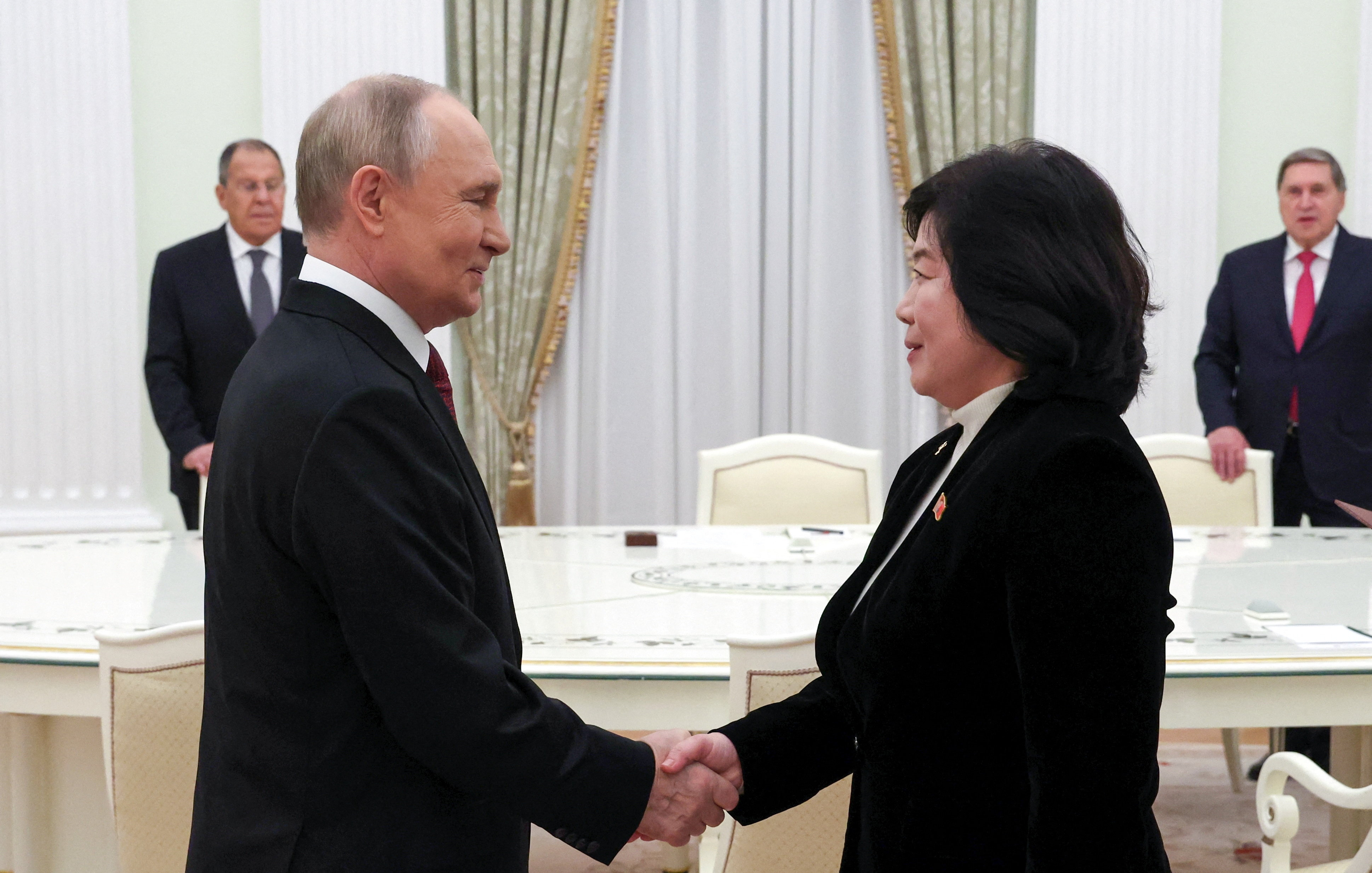 Russian President Putin and North Korean Foreign Minister Choe meet in Moscow