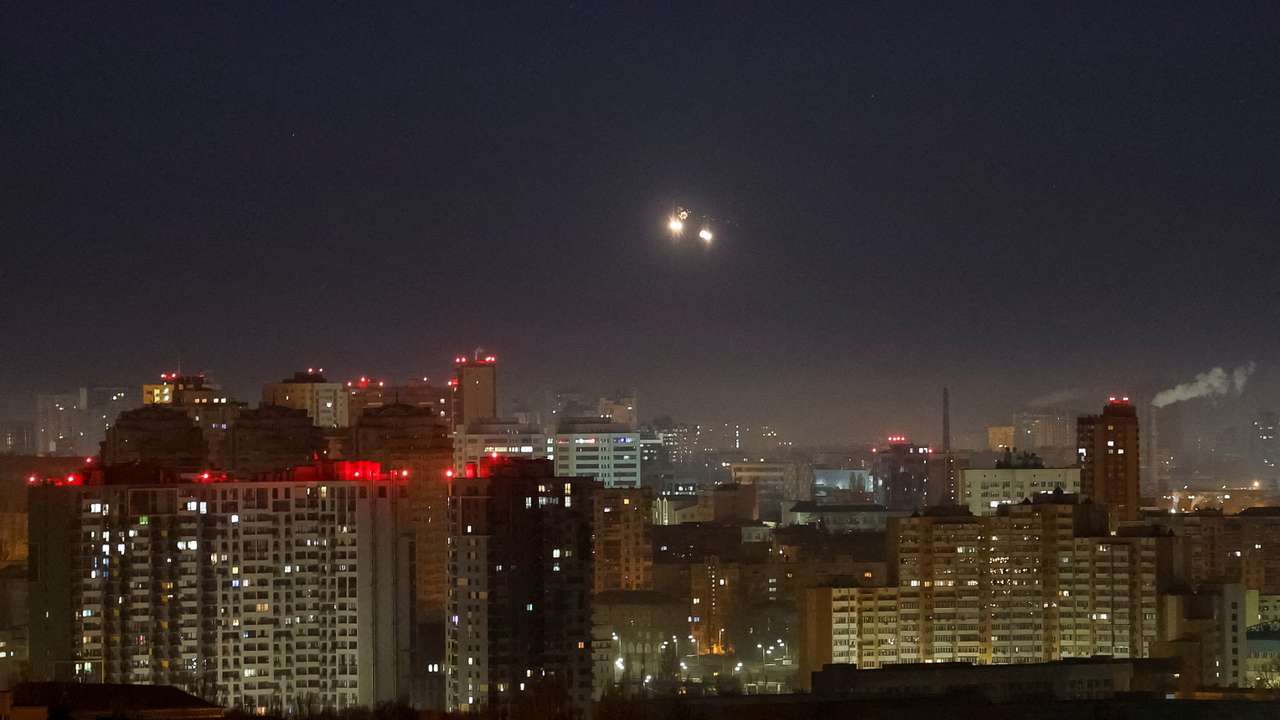 Russian drone strike in Kyiv