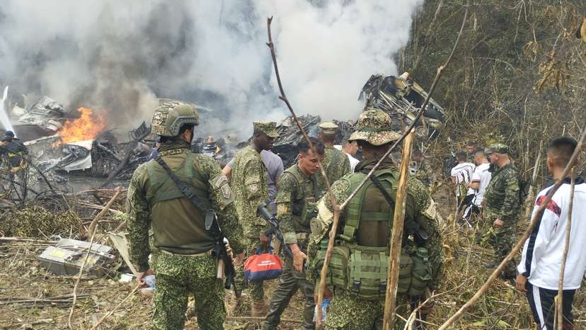 Colombian military plane crashes after takeoff