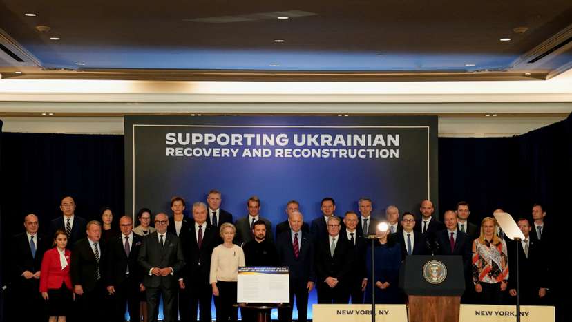 U.S. President Biden hosts event with world leaders launching a Joint Declaration of Support for Ukrainian Recovery and Reconstruction
