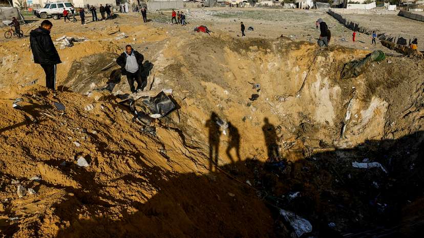 Aftermath of an Israeli strike in Rafah