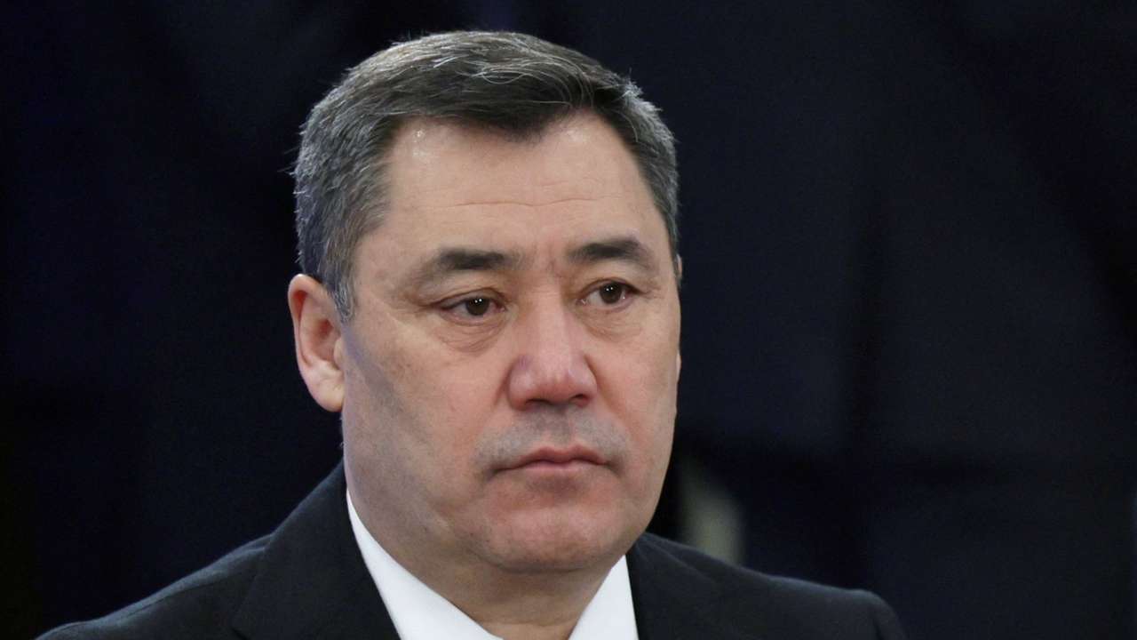 Kyrgyz President Sadyr Japarov attends an informal meeting of CIS leaders in Leningrad Region