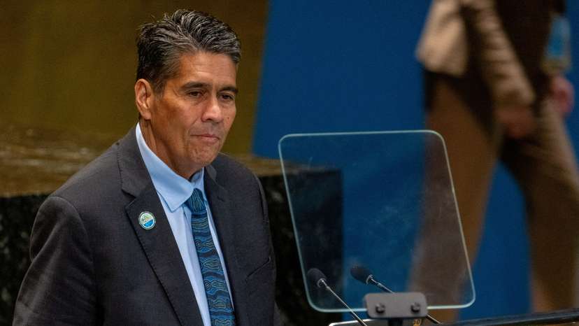 FILE PHOTO: President of Palau Surangel Whipps Jr. addresses the General Assembly hall at United Nations headquarters
