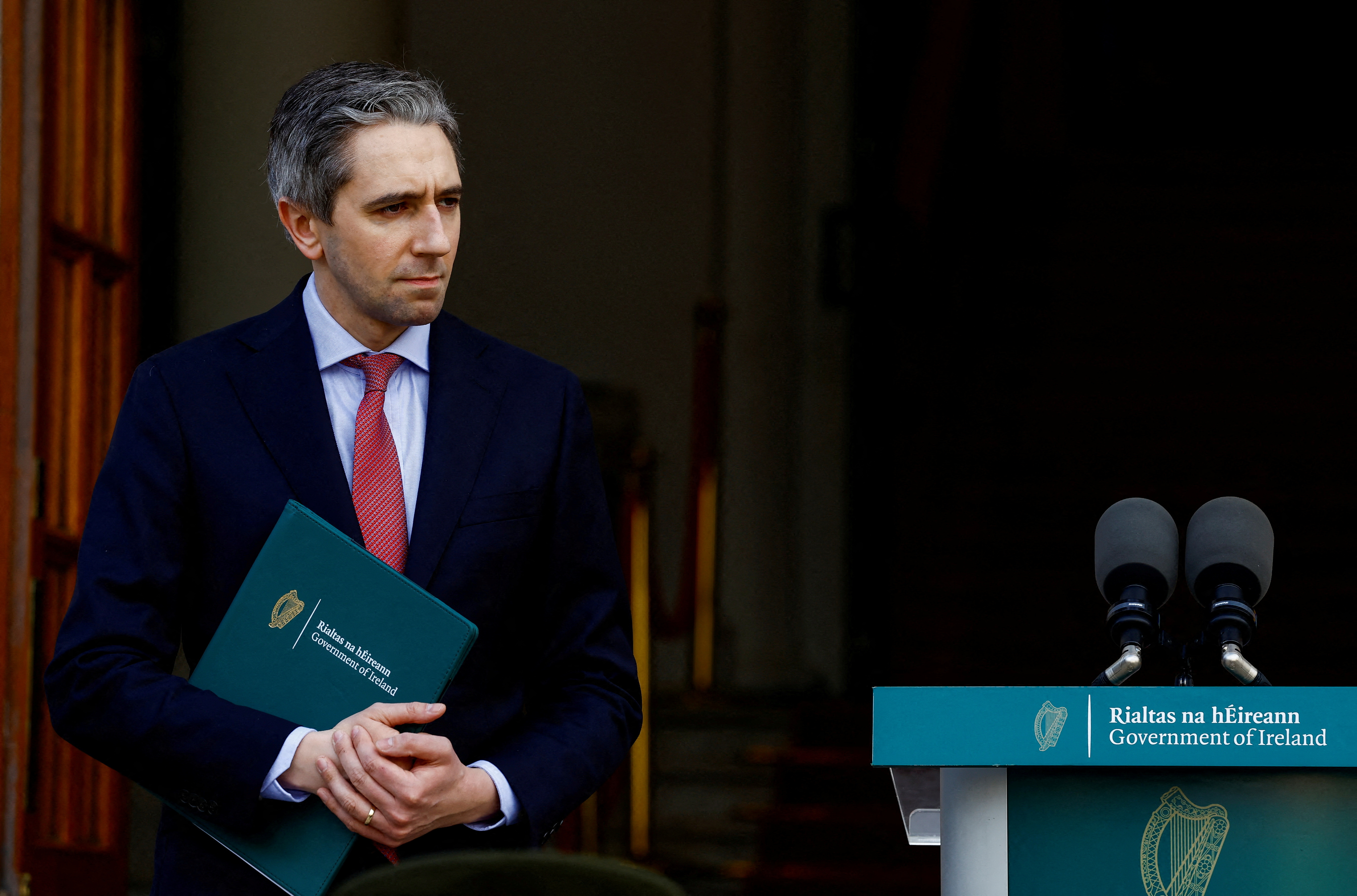 FILE PHOTO: Ireland's Taoiseach Harris meets with Spain's PM Sanchez in Dublin