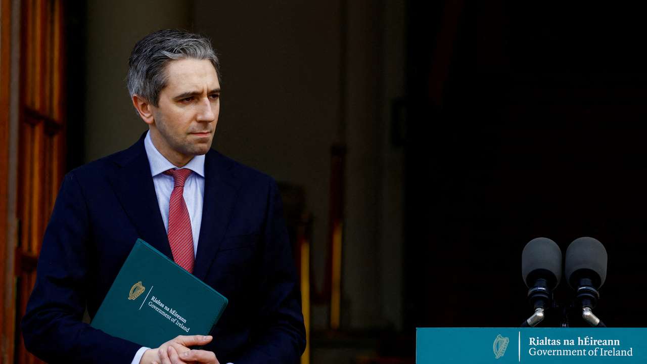 FILE PHOTO: Ireland's Taoiseach Harris meets with Spain's PM Sanchez in Dublin