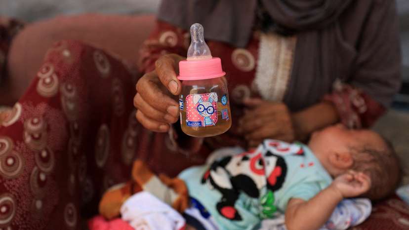 'If the baby could speak, she would scream': parents turn to risky measures to feed young infants in Gaza with infant formula, breastmilk not running out in Gaza City