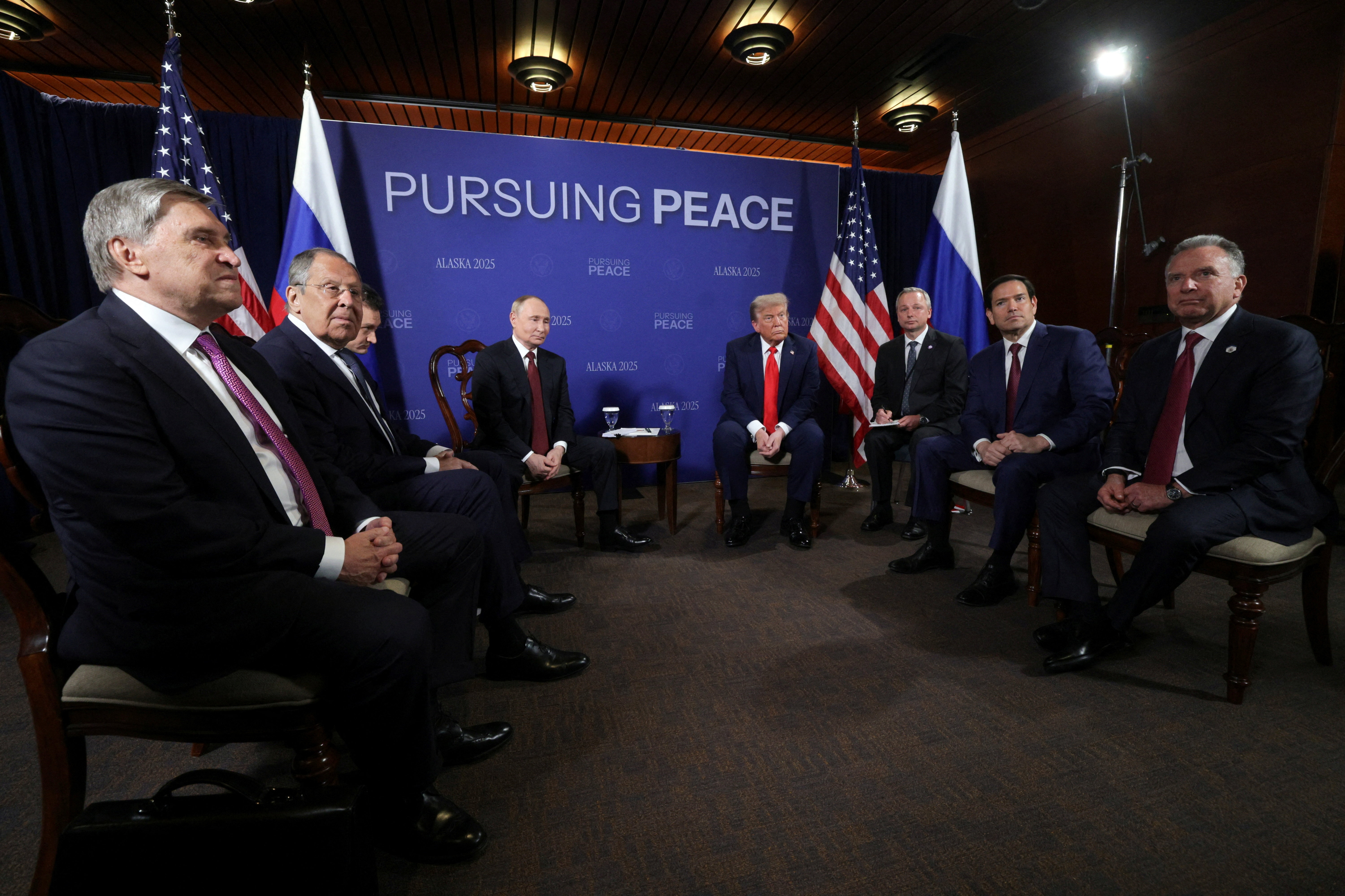 U.S. President Trump meets with Russian President Putin in Alaska