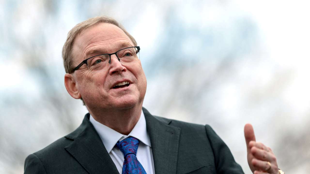 Kevin Hassett, Director of the National Economic Council, speaks to reporters outside the White House in Washington