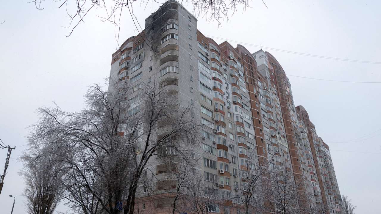 Aftermath of a Russian drone attack in Kyiv