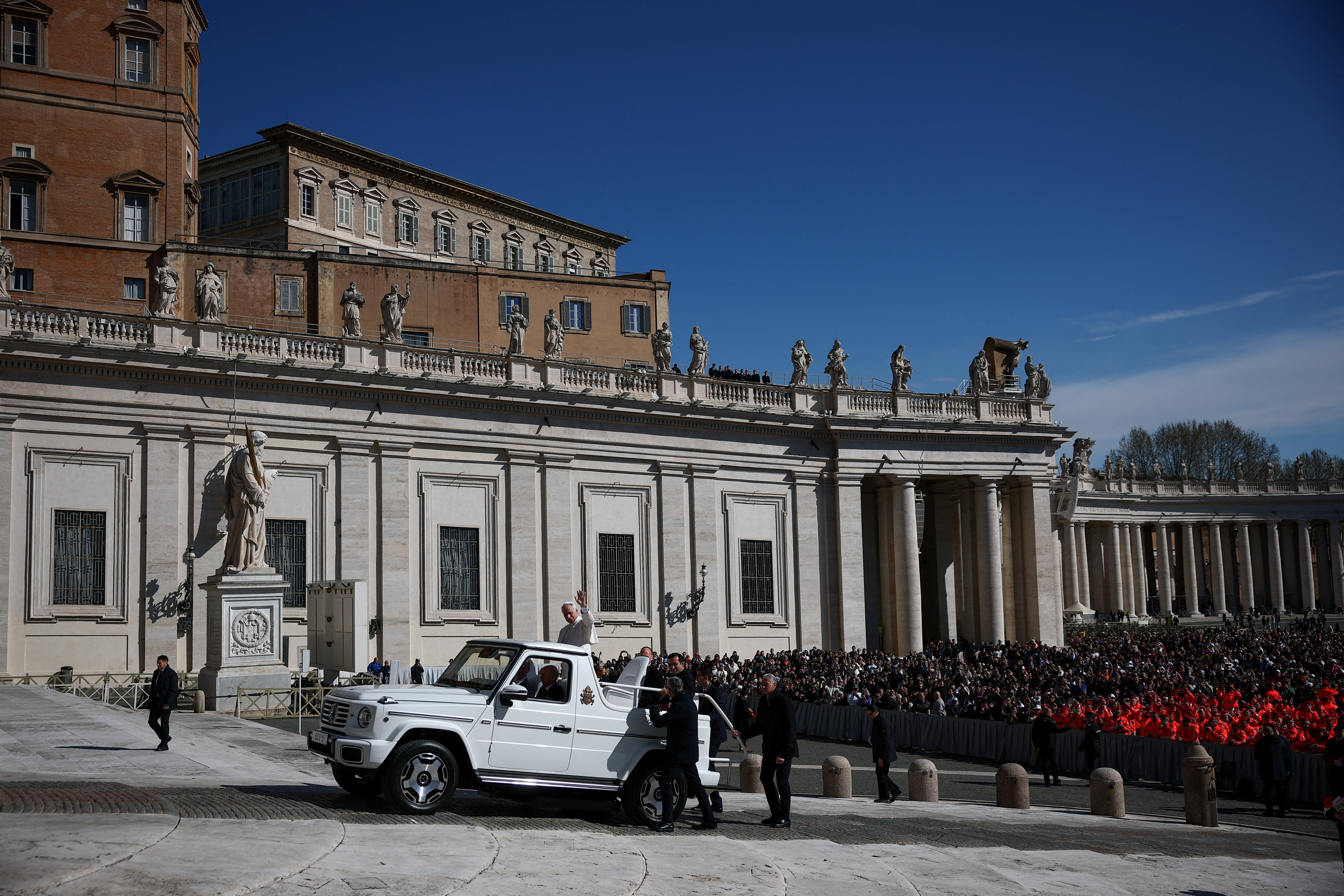 Pope Leo XIV holds a weekly general audience in Saint Peter's Square at the Vatican