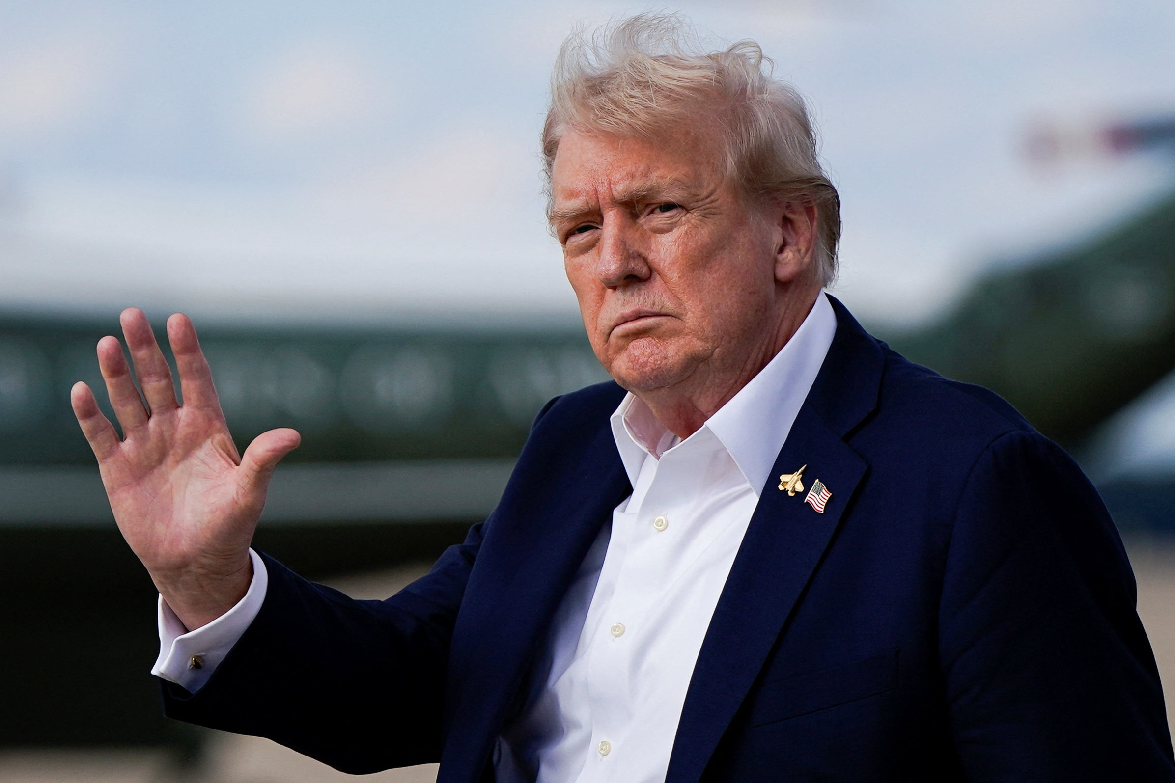 U.S. President Donald Trump returns to Washington