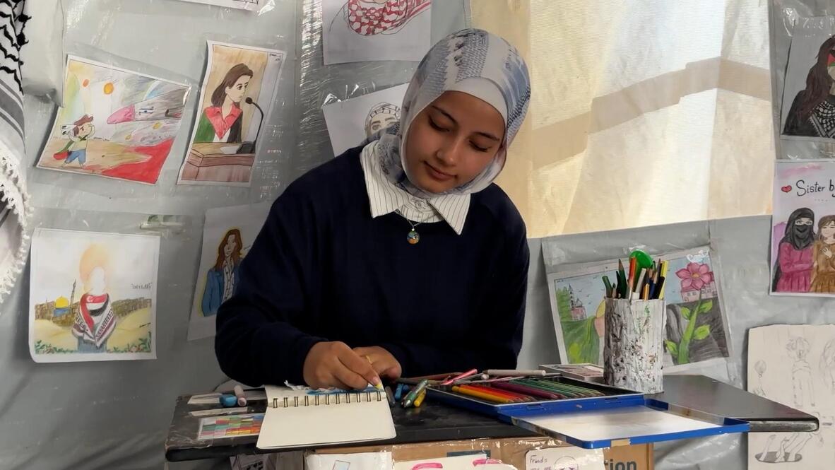 Gaza Artist Paints Through Trauma