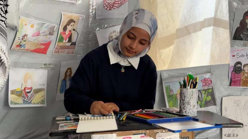 Gaza Artist Paints Through Trauma