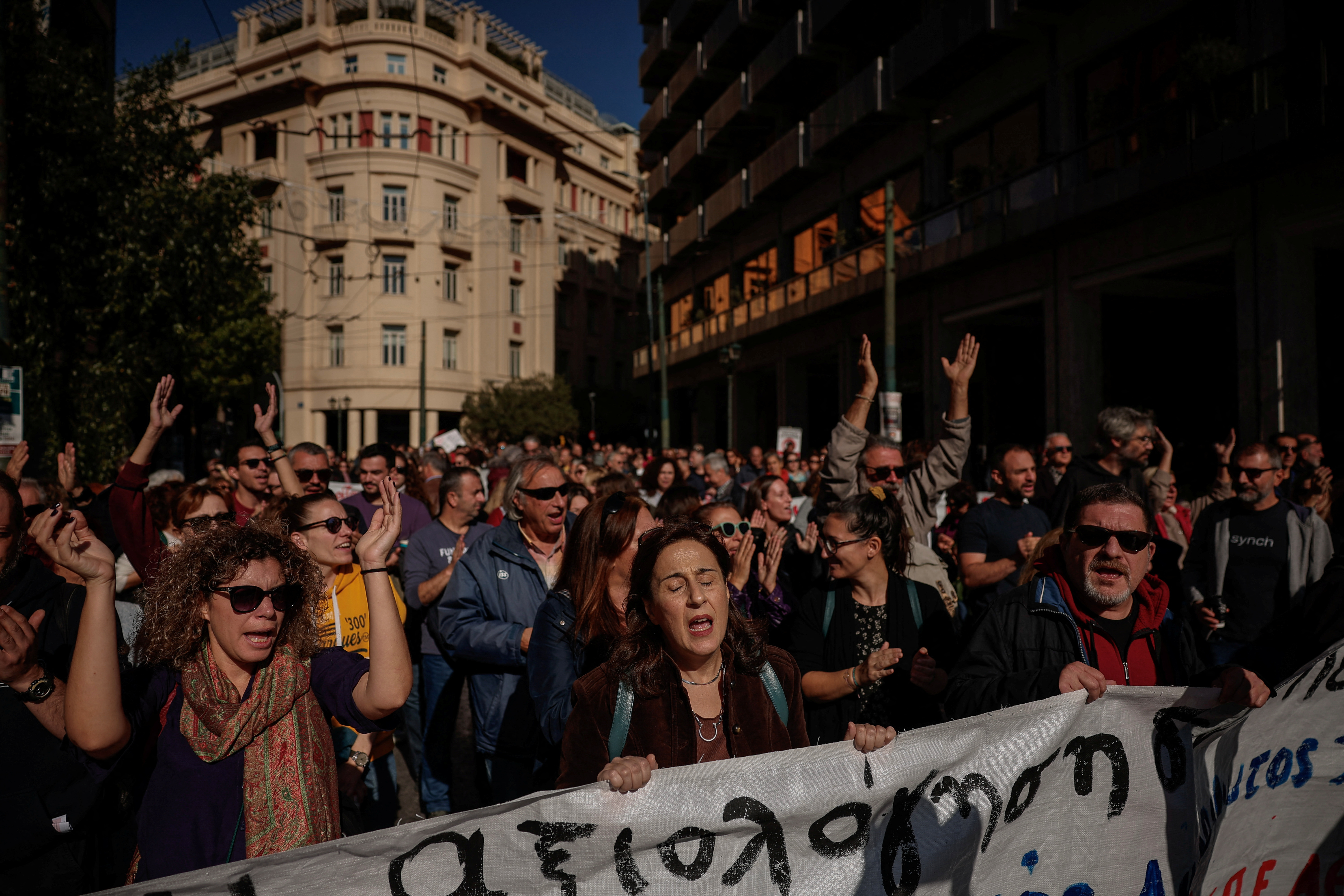 General strike over rising prices and housing costs, in Athens