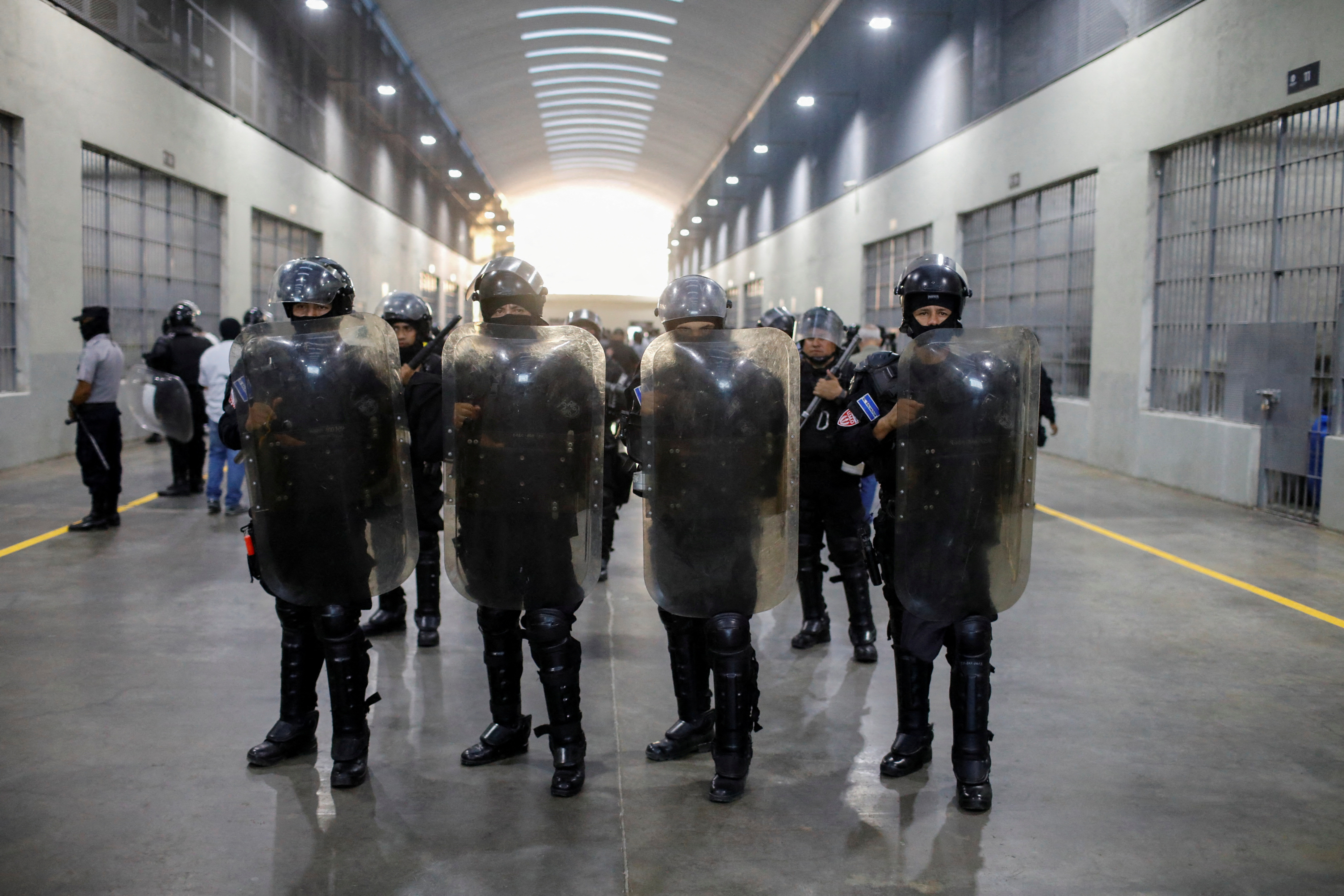 FILE PHOTO: Media tour at CECOT prison in Tecoluca
