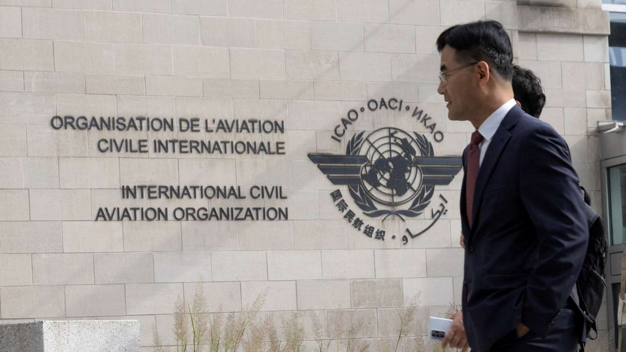 FILE PHOTO: Members of ICAO agency arrive at their headquarters in Montreal