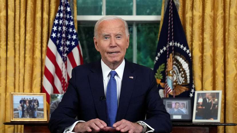 U.S. President Joe Biden addresses the nation on his decision to end his reelection bid in Washington