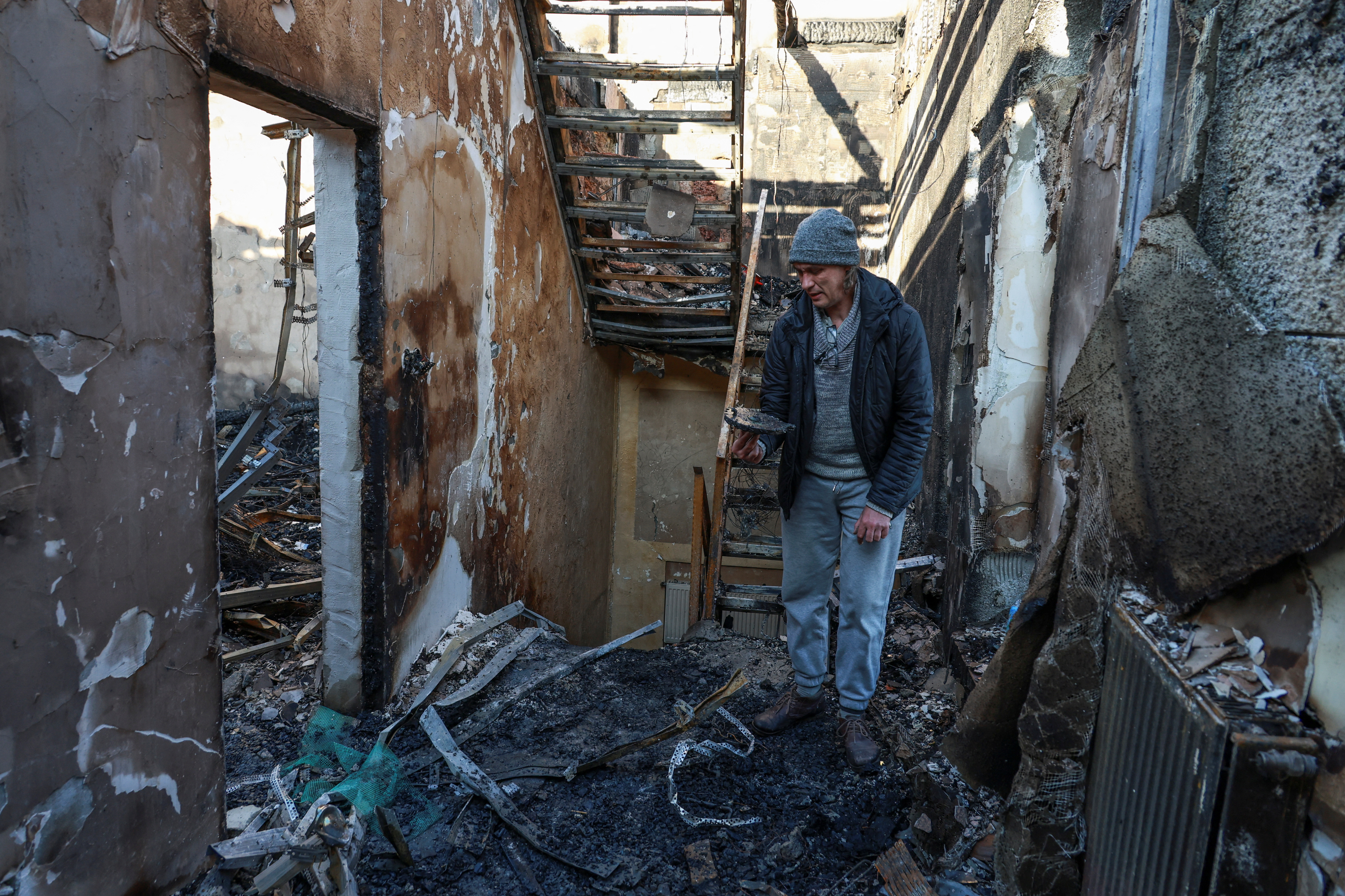 Aftermath of a Russian drone attack in Odesa