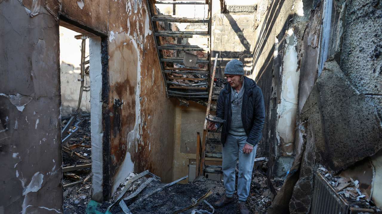 Aftermath of a Russian drone attack in Odesa