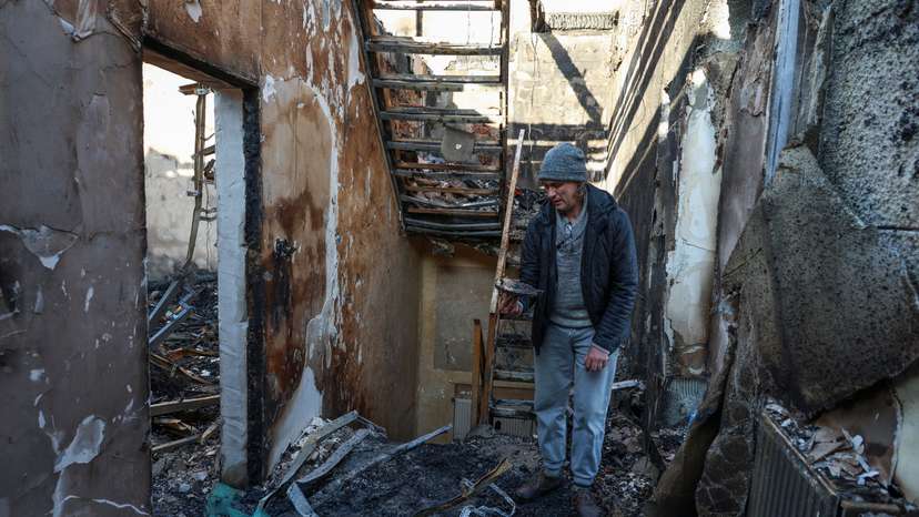 Aftermath of a Russian drone attack in Odesa