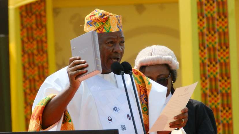 John Dramani Mahama is sworn in for his second term as Ghana's president, in Accra