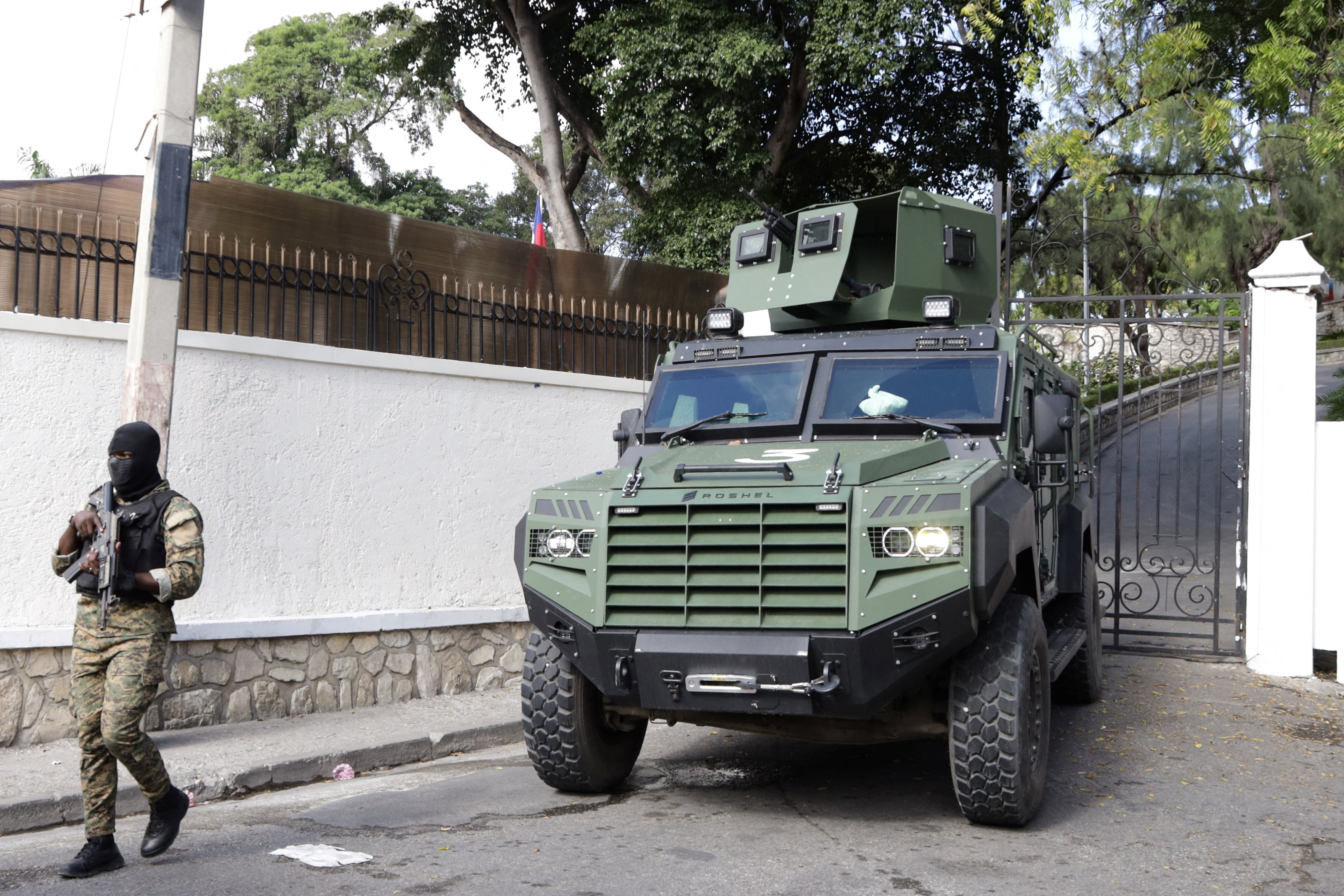 Security forces guard key offices as Haiti faces uncertain transition, in Port-au-Prince