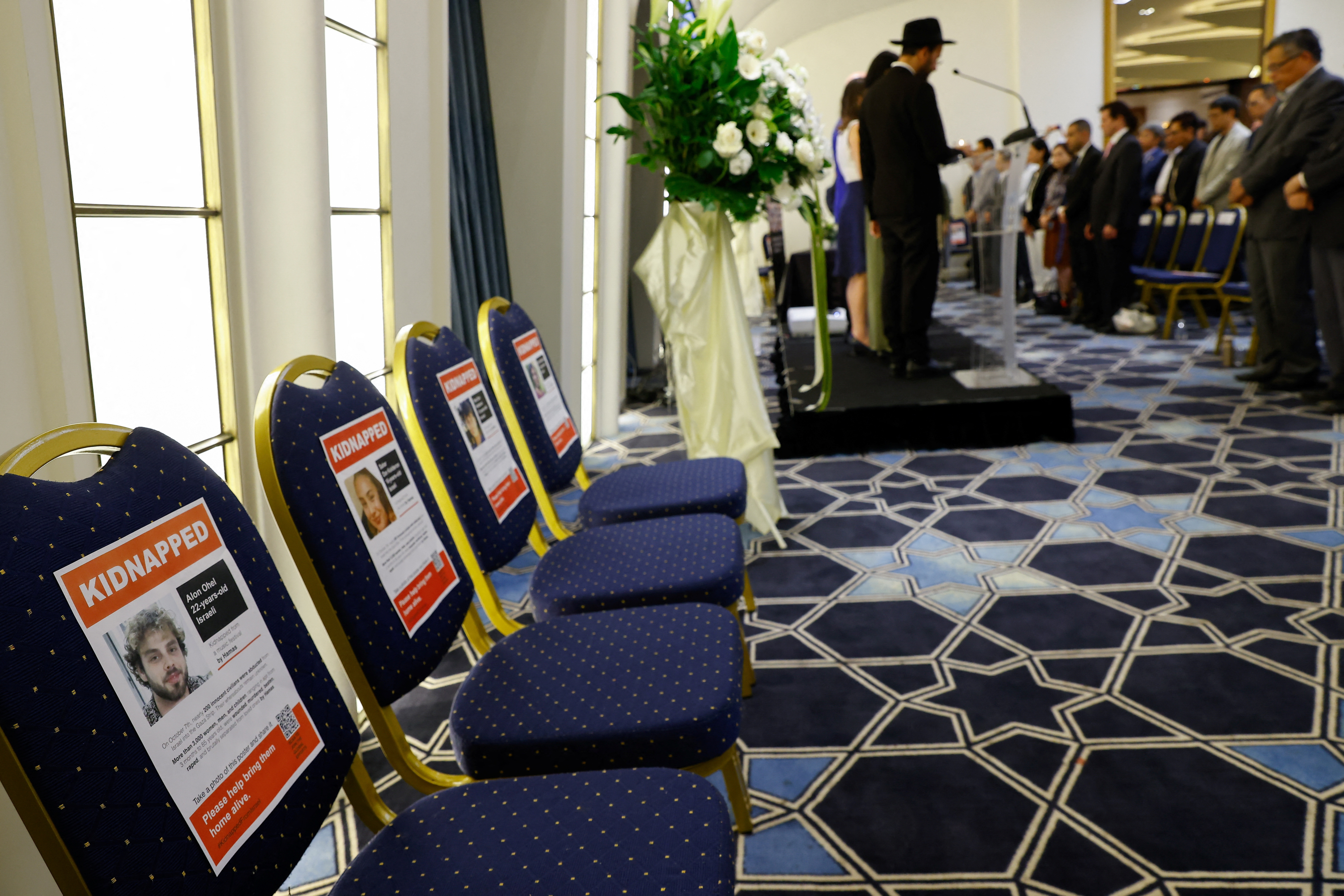 Prayer is held by leaders of the community at de facto Israeli embassy in Taipei