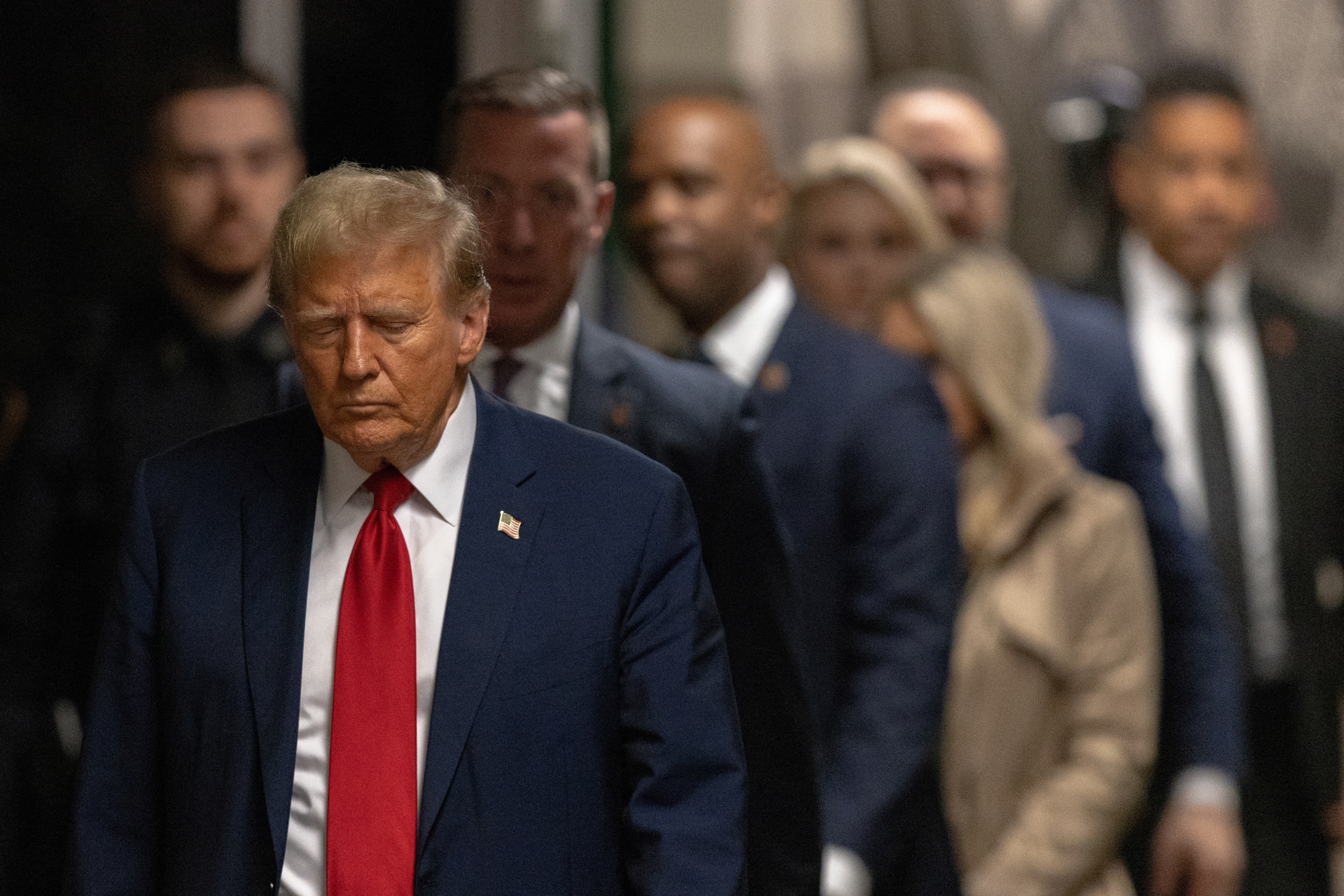 Former U.S. President Trump's criminal trial on charges of falsifying business records continues in New York