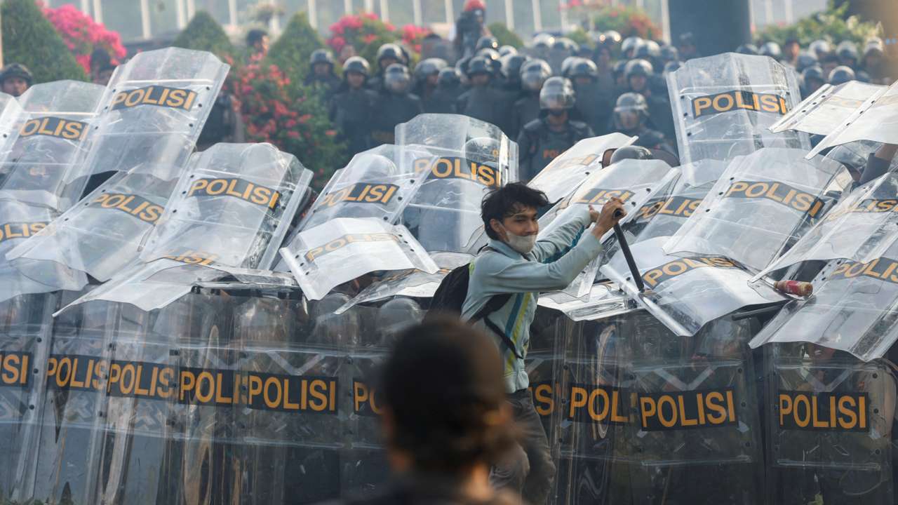 Protest against the revisions to the country's election law in Jakarta