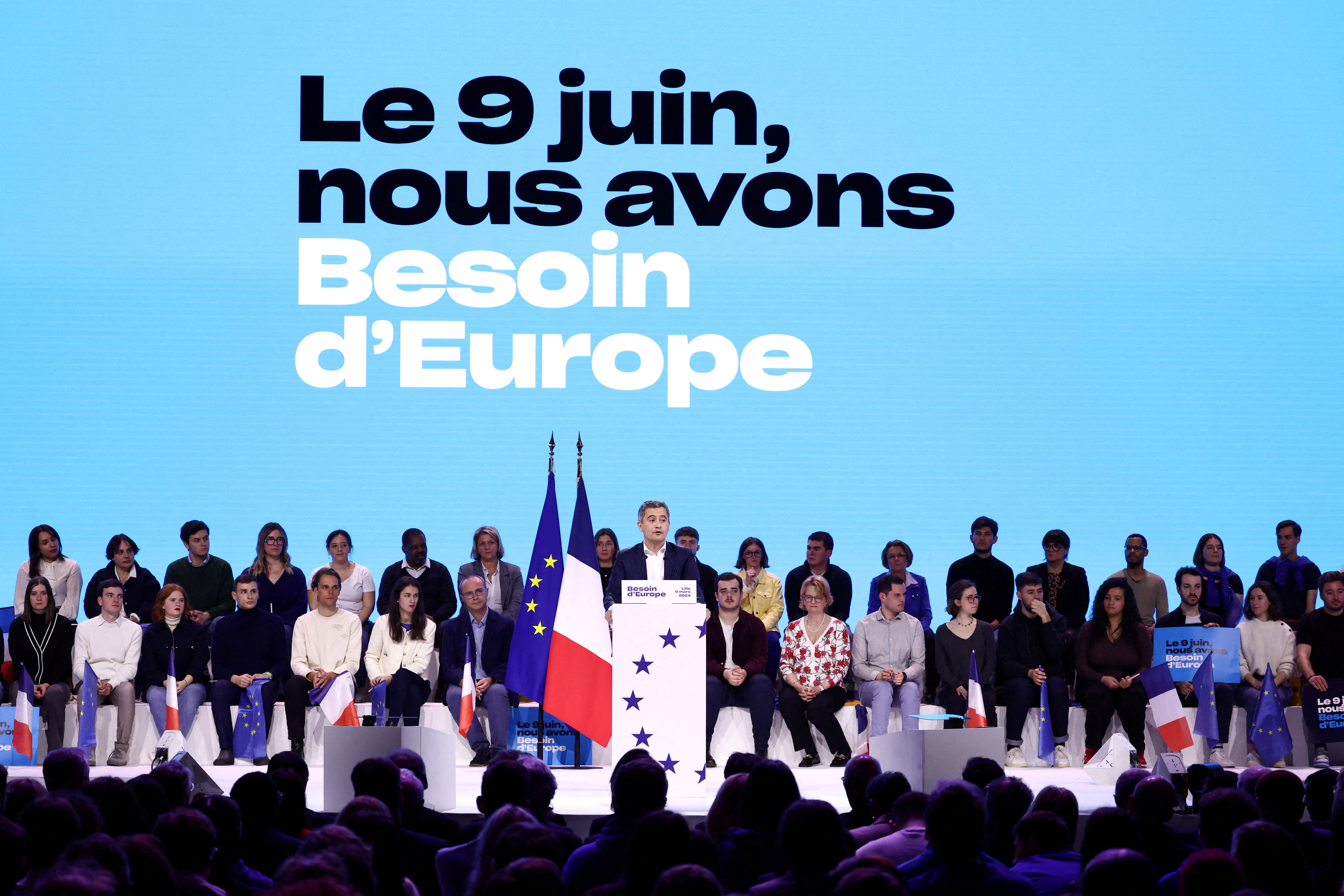 FILE PHOTO: "Besoin d'Europe" political rally to launch the campaign of the French presidential majority for the European elections, in Lille